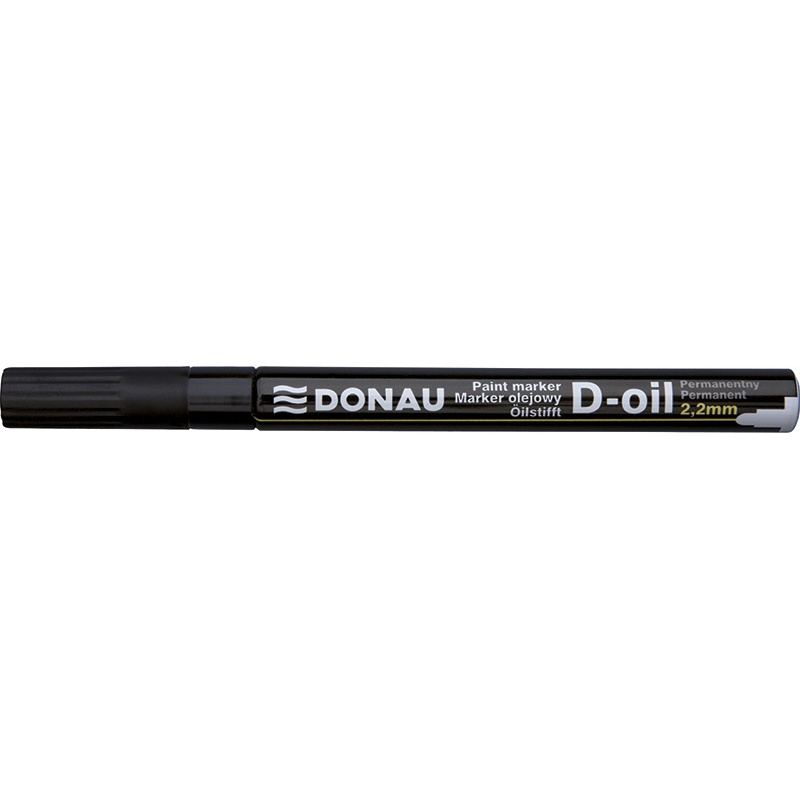 Маркер-лайнер масляний DONAU D-Oil 2,2мм круглий, алюм.корпус 7368001PL-01 чорний